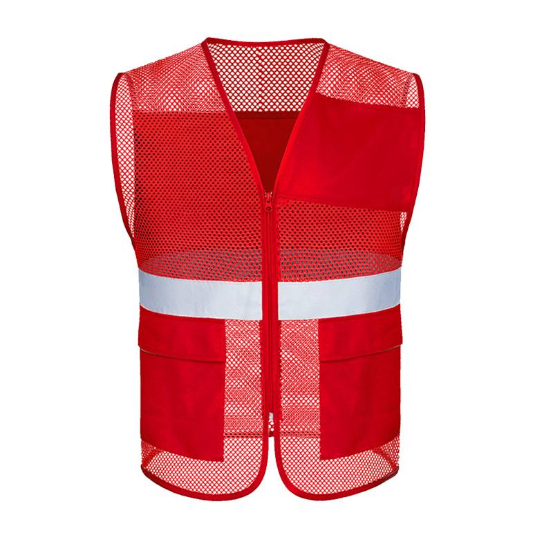 The person in charge of the security officer's reflective safety vest, Red Vests, specialized in managers of emergency rescue reflective clothes