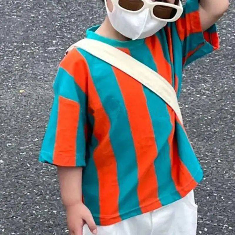 Children's clothing vest children's children outside the baby to install baby loose short -sleeved top children's vest boys street dance vest