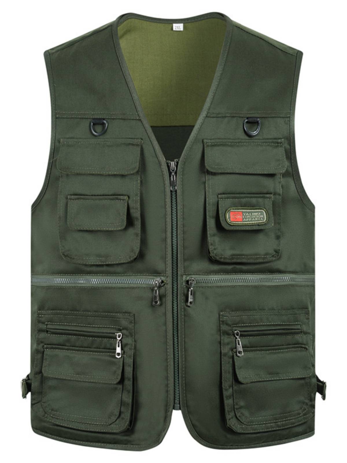 Spring and Summer Thin Web Vested Mountaineering Mountaineering Large Slim Multi -Pocket Function outside wearing male photography fishing vests shoulders
