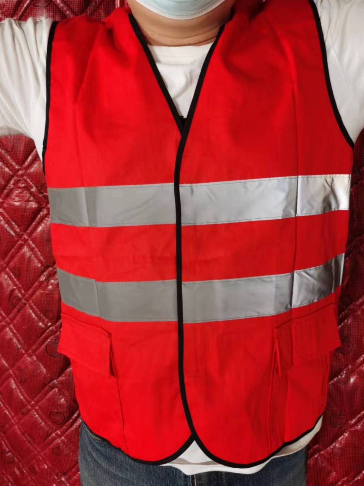 State Grid Fold Correction of Working in charge of the safety officer, guardian, reflective clothes warning service, cotton anti -static electricity
