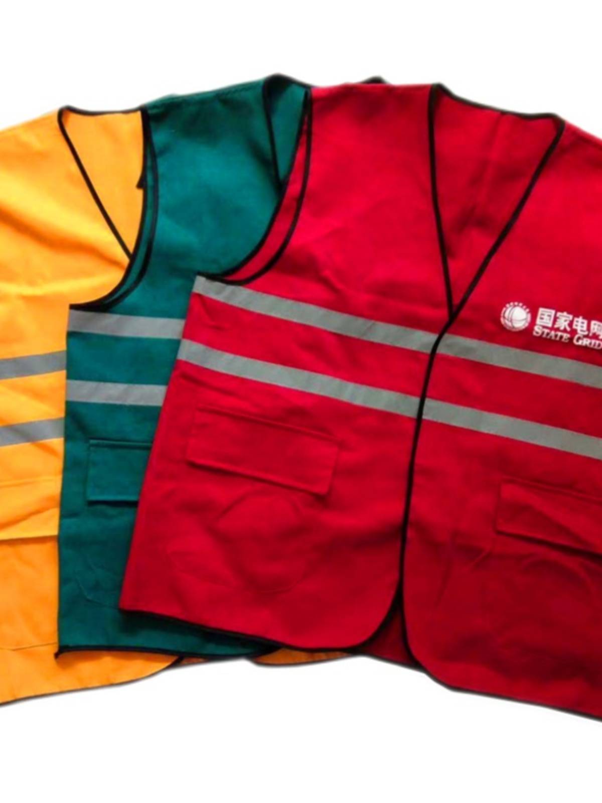 State Grid Fold Correction of Working in charge of the safety officer, guardian, reflective clothes warning service, cotton anti -static electricity