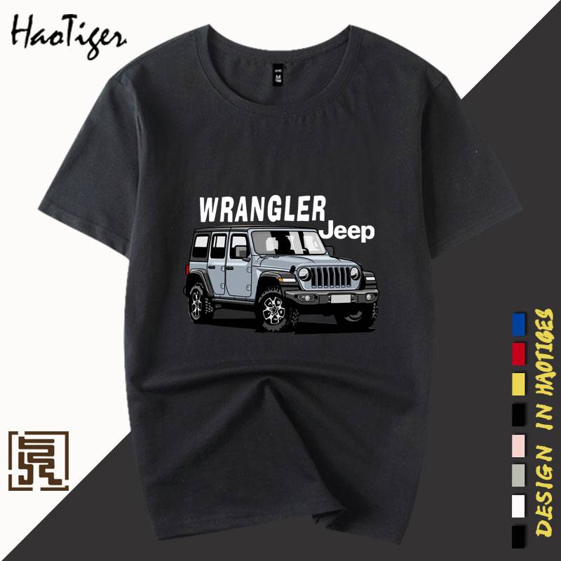 Jeep JPPE Wrangler Wrangler Mo You will modify the car off -road men and women summer cotton cotton T -shirt loose clothes