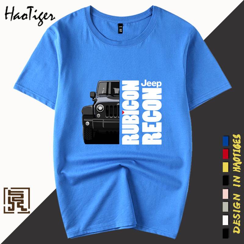 Jeep JPPE Wrangler Wrangler Mo You will modify the car off -road men and women summer cotton cotton T -shirt loose clothes