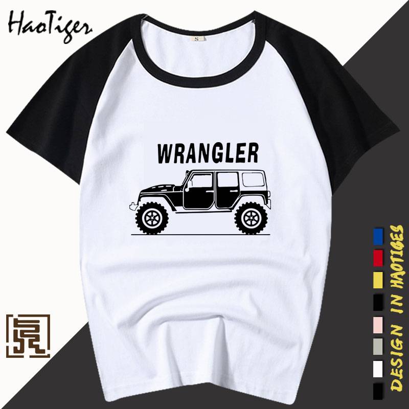 Jeep JPPE Wrangler Wrangler Mo You will modify the car off -road men and women summer cotton cotton T -shirt loose clothes