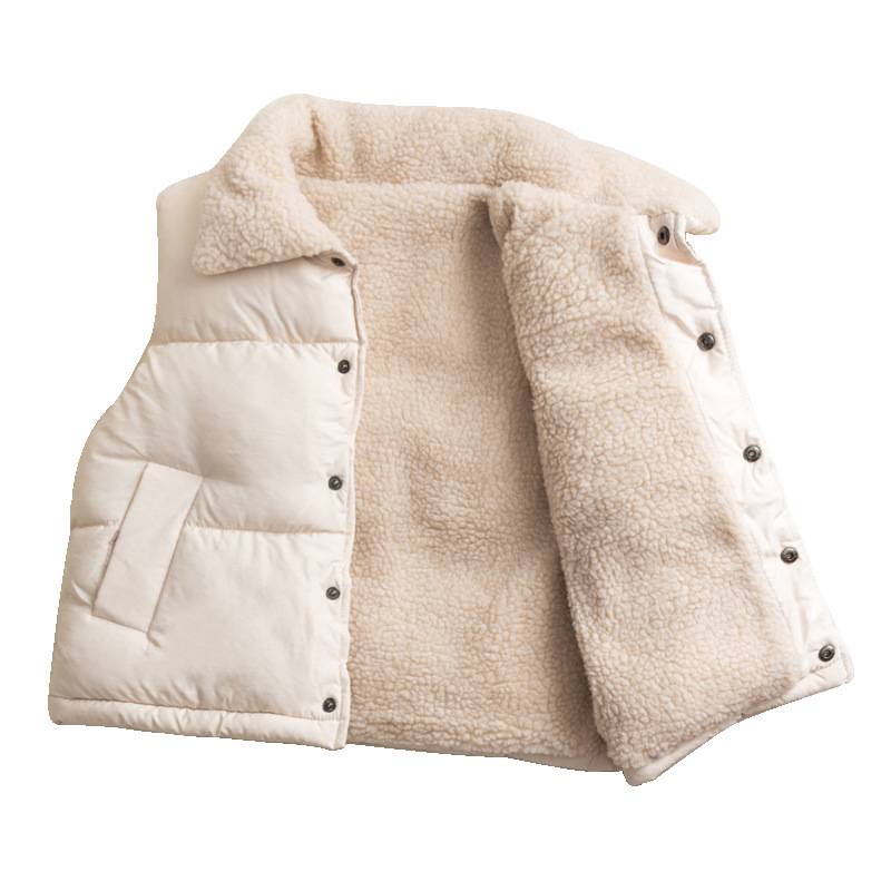 British NEXT Children's Winter down cotton vest lambsamine Korean version baby girl boys boys plus velvet thickened vest