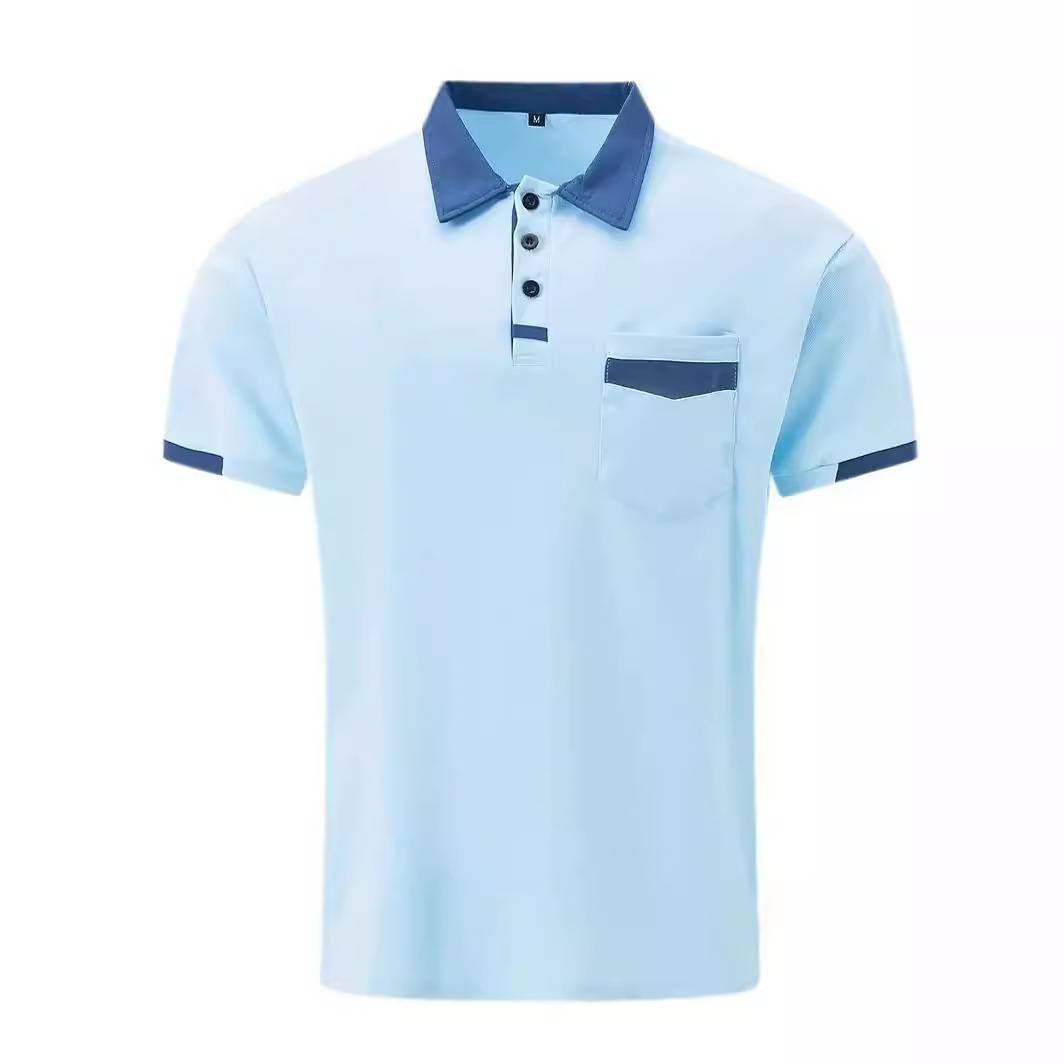 Europe and the United States 2024 men's color pocket POLO shirt sports horseball shirt Men T-Shirt Summer