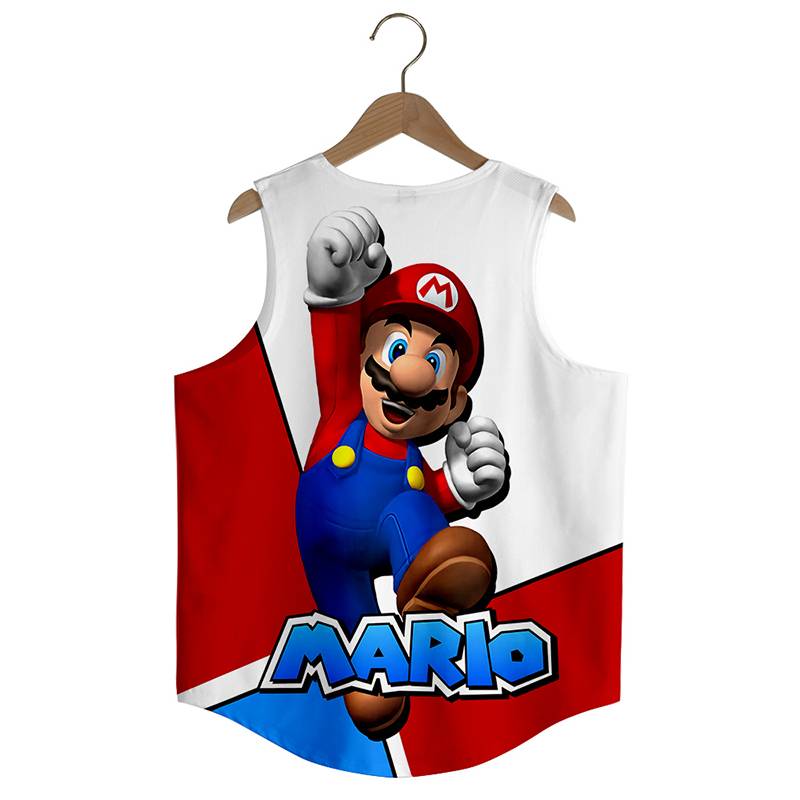Mario's vest for boys and girls with toonless shirts on a summer dry-out exercise