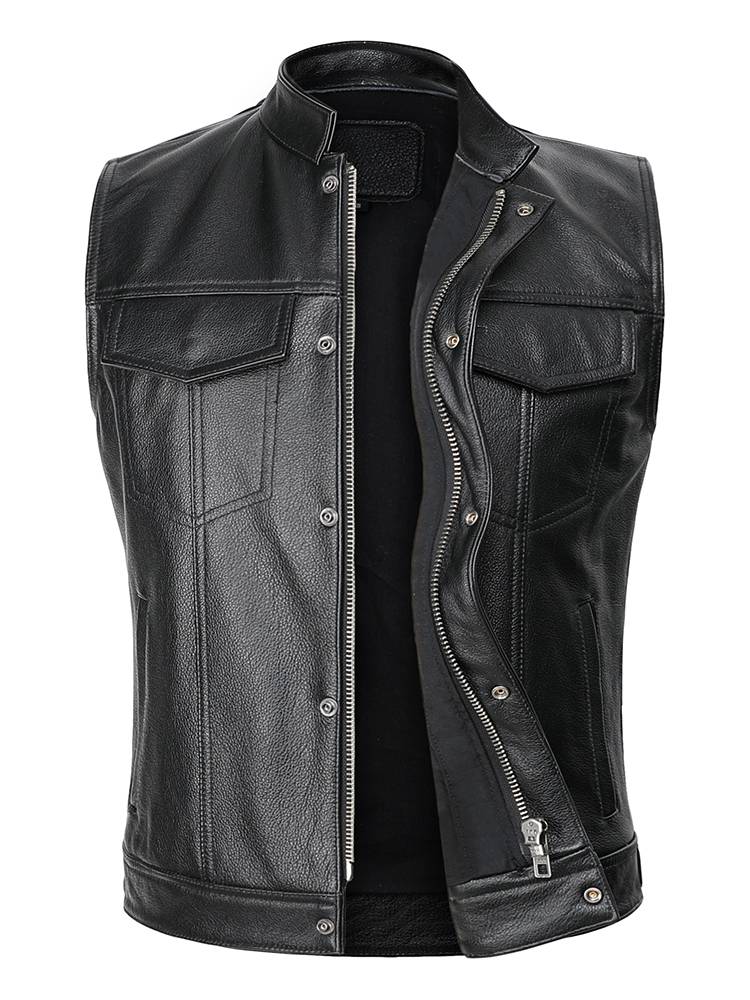Special offer leather vest men's head layer cowhide leather jackets riding vests chaotic Harley locomotive team vest