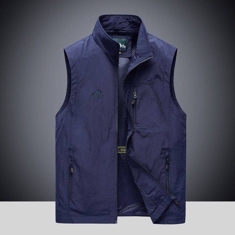 Spring and autumn new vest men's outdoor leisure middle -aged young and middle -aged photography fishing hurdle shoulder vest horses horses coat men's clothing men's clothing