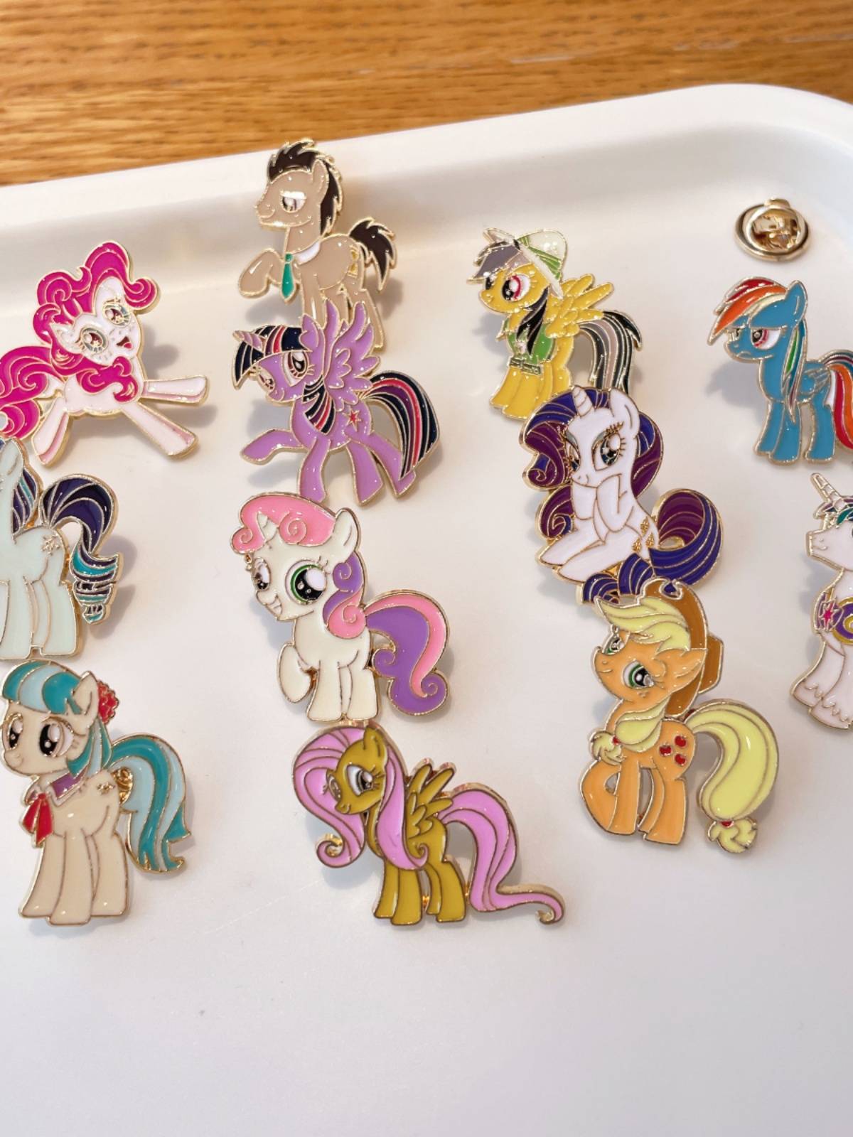 Little Horse Belly Cartoon Metal Badge Cute Super cute brooches Anime Student Bags Pen Bags Clothing Accessories