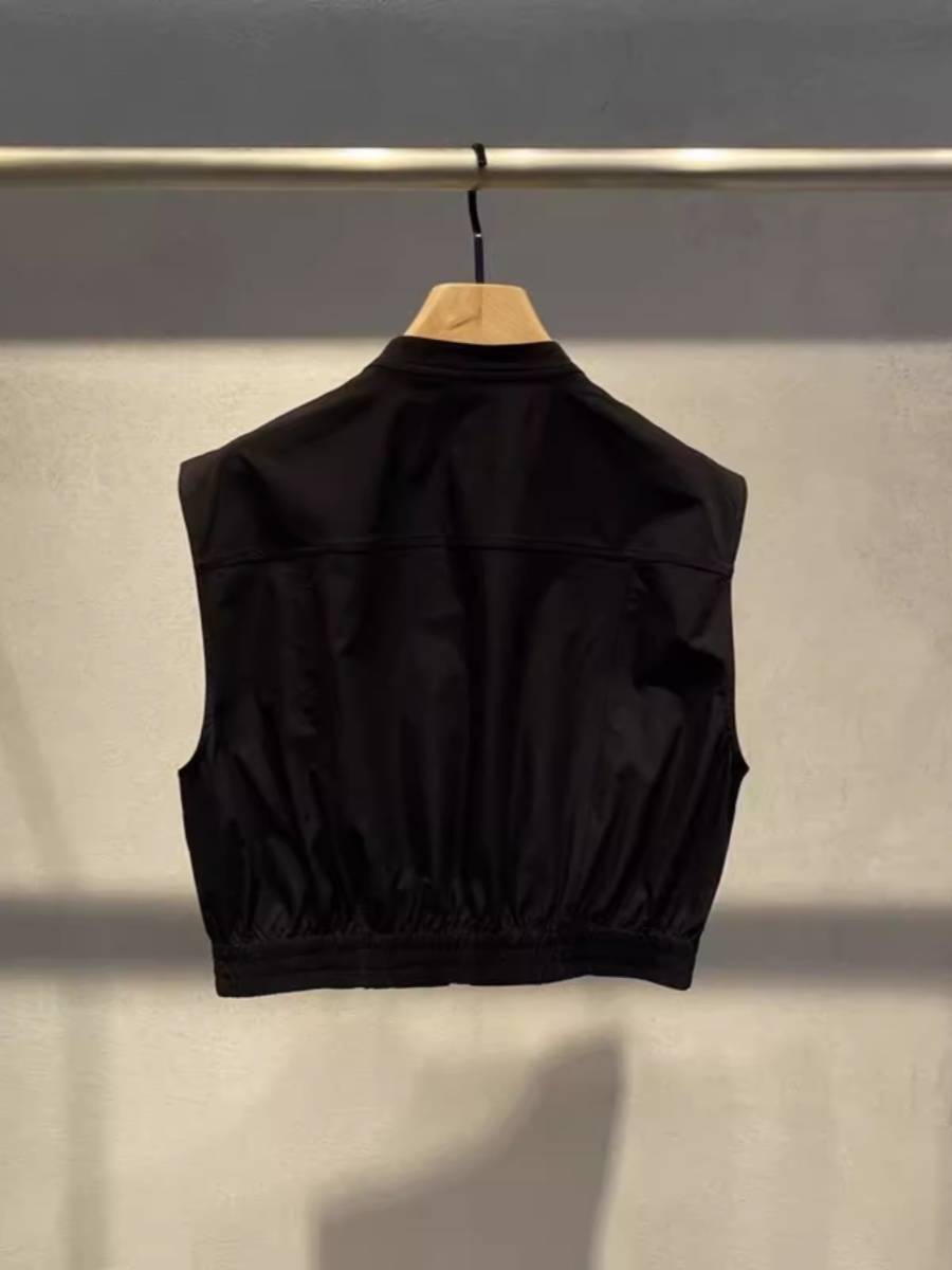 Ainose Genuine 2024 Summer Sleeveless Vests Black Short Zipping Ladder Fairy Girls 40431024