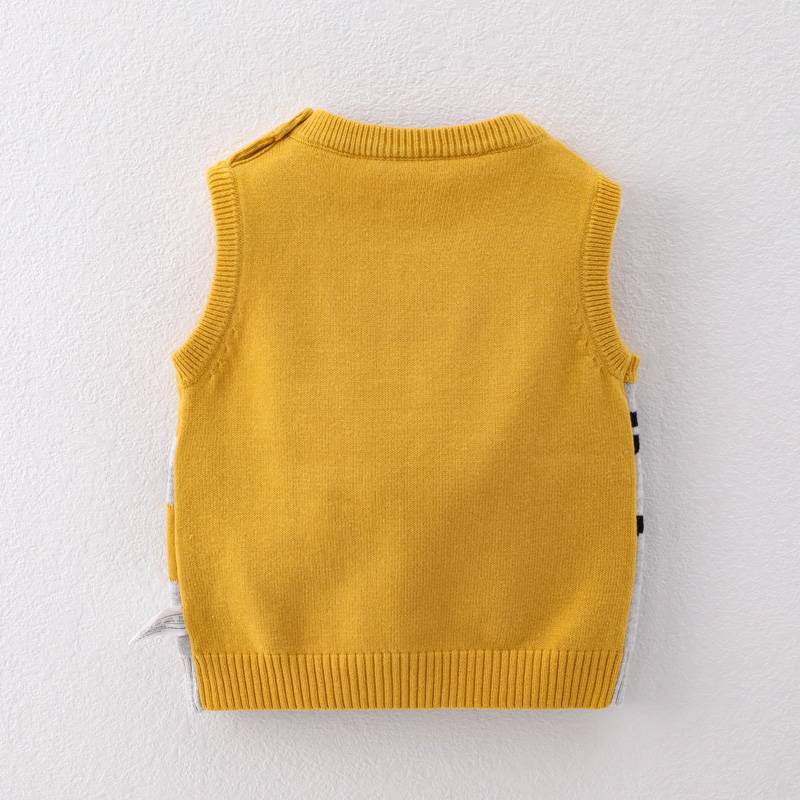 Autumn and winter new infant sweater vest male babies pure cotton round neck sweater, vest, baby woolen jacket