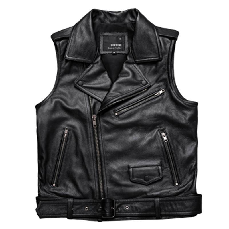 Clearance special offer to pick up the head layer cowhide leather vest, vest, shoulder, shoulder locomotive, men's short spring and autumn new products