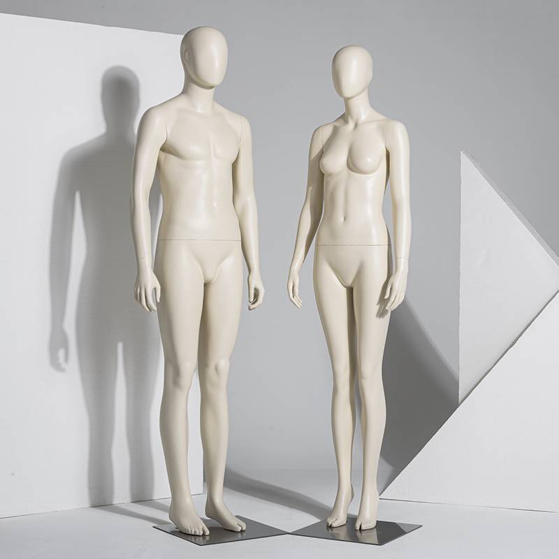 Matte white whole body props women's clothing store women's display shelf window shooting men's and female couple model shelf