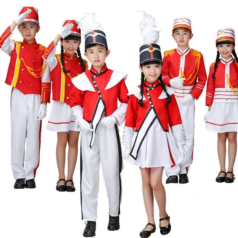 Child Drum Team Performance Services Garden Flag Sales Make -ups Primary and Secondary Student Getting Fighting Army Drum Band Performance Service