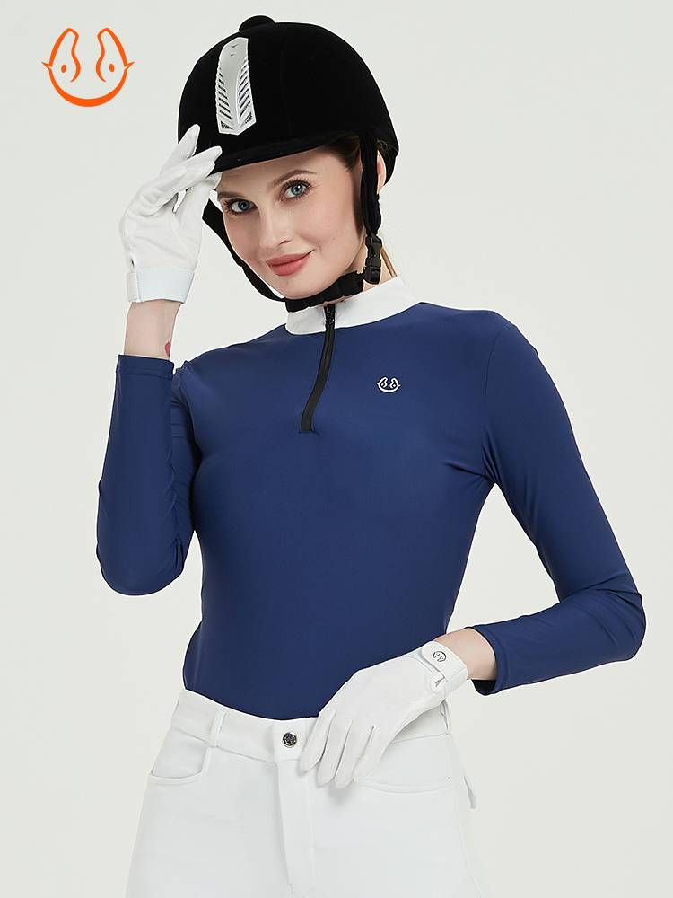 Yuema Hui Equestrian T -shirt Adult Spring and Summer Long Sleeve Riding Four Season Equestrian Equestnically Warkens Training Clothing