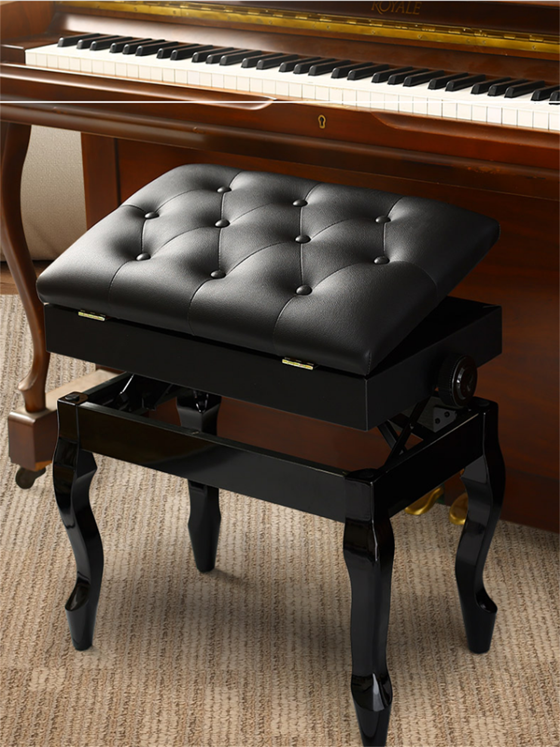 The Yamaha Piano bench can rise to the Electron Piano bench for children's exclusive use