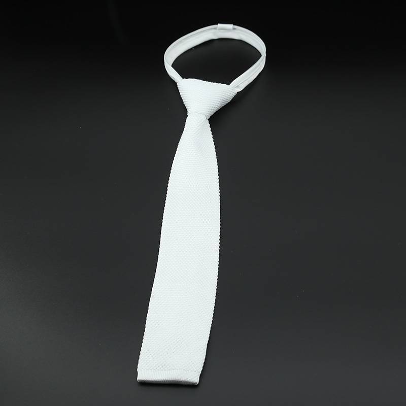 Horseman's tie, boy and girl's white tie bar, white adult child tie