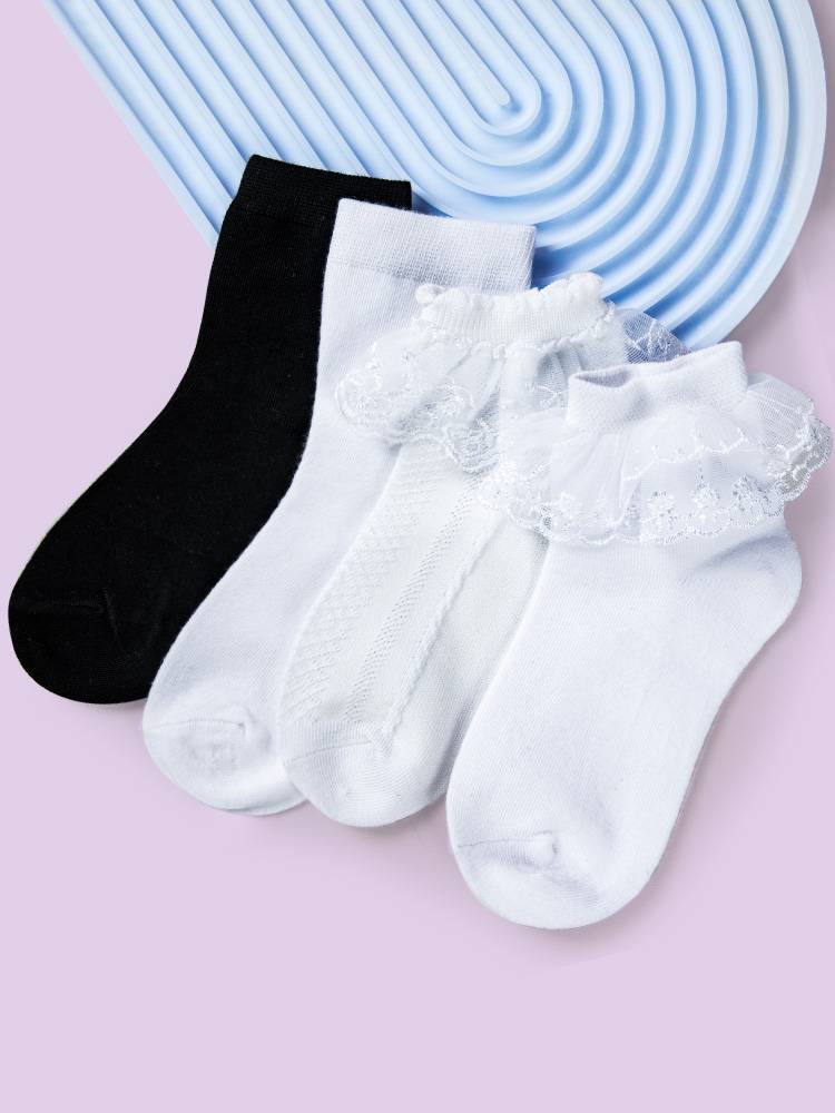 Children's Latin dance stipulates socks all cotton sweat -absorbent white socks, boys and girls competition socks performance test dance socks