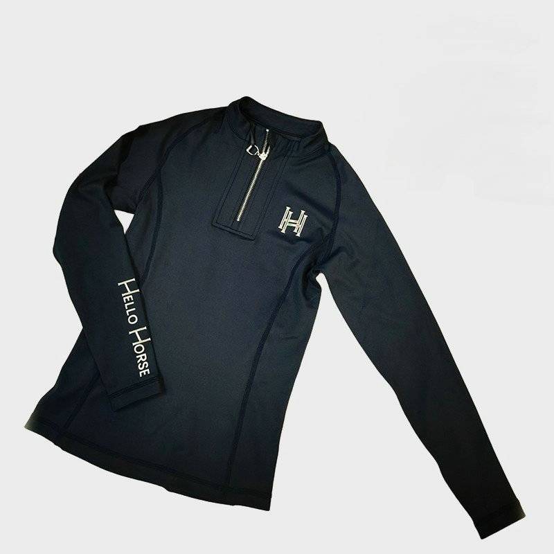 Hello Horse Equestrian training long -sleeved T -shirt POLO shirt equestrian clothing knight service male and female children's clothes sunscreen