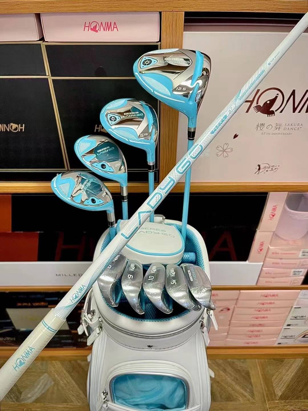 Honma Japan 65th Anniversary Edition Tiffany Blue Limited Edition Sakura Dance Sakura Limited Ladies Kry