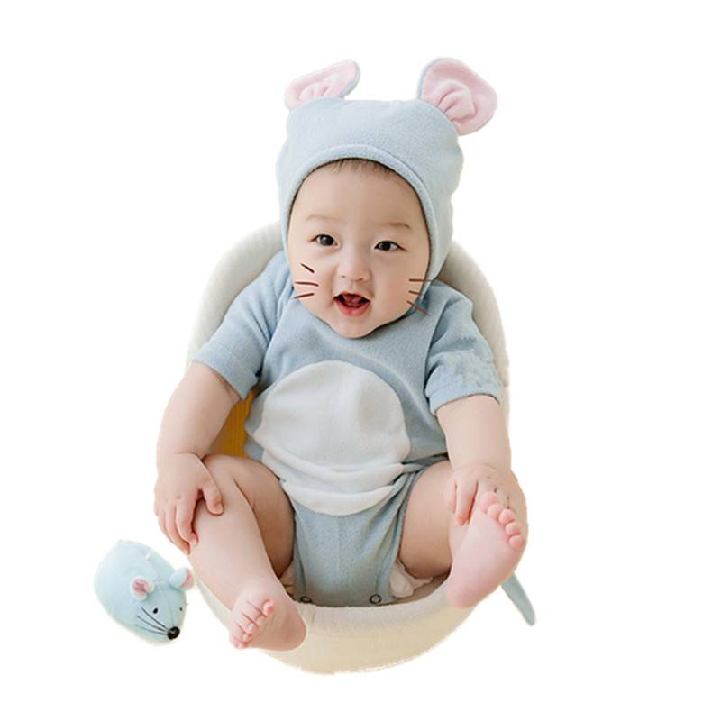 Newborn photography props Full Moon 100th Day Newborn Photography Clothing Clothing Baby Photo Costume Bathrough Set