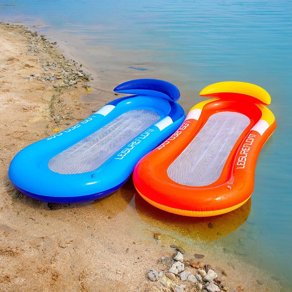Water inflatable floating row floating bed casual folding folding back lying chair thickened environmentally friendly mount toy swimming ring equipment