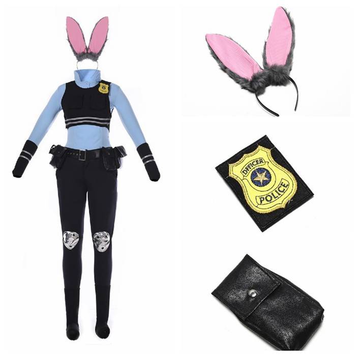 Rabbit Police Officer clothes Children's spring and summer Crazy Animal City Judy COS Server Disneyland Lorita men's and women's suits