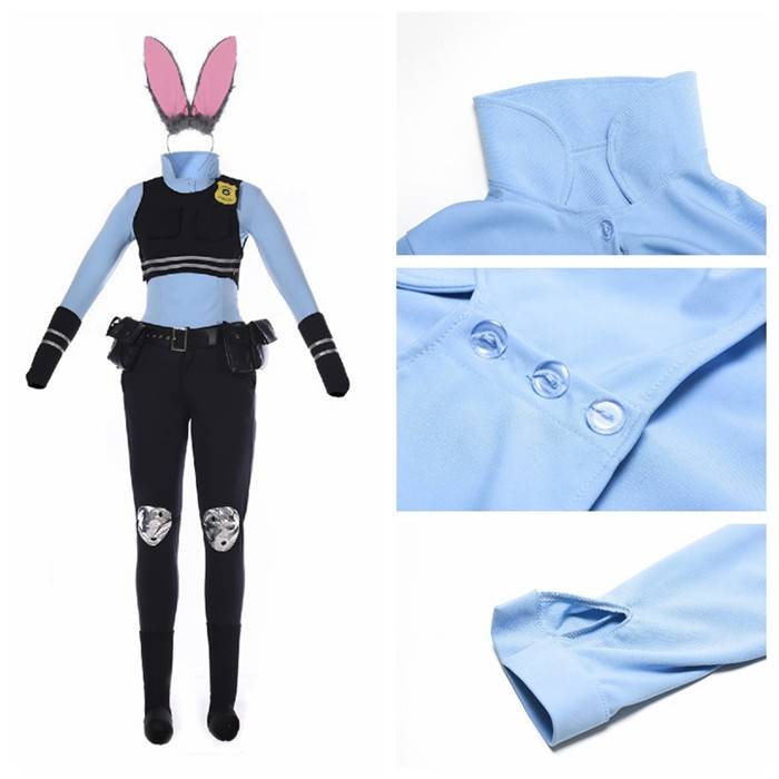 Rabbit Police Officer clothes Children's spring and summer Crazy Animal City Judy COS Server Disneyland Lorita men's and women's suits