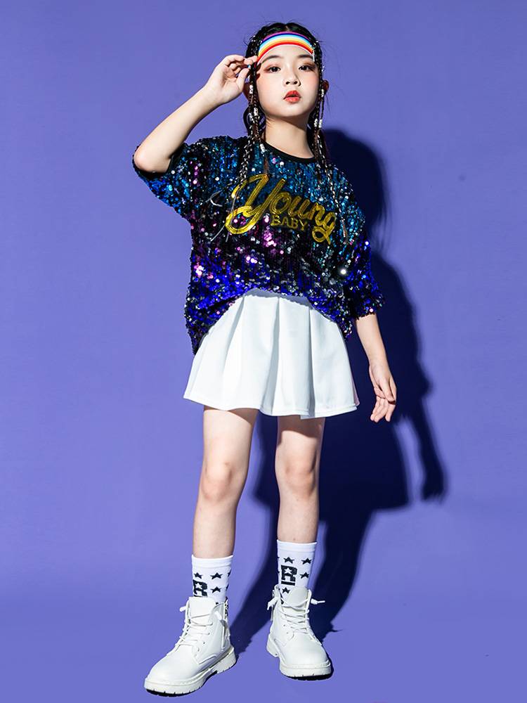 Children's Performance Fun Street Dance Tide Drum Hop Fun Shelves Drums and Girls Girl La La Team Seee Jazz Dance Show