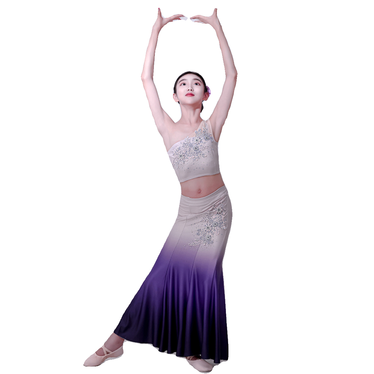 Dai clothing peacock dance performance service children's new version 2023 Xishuangbanna fishtail skirt skirt