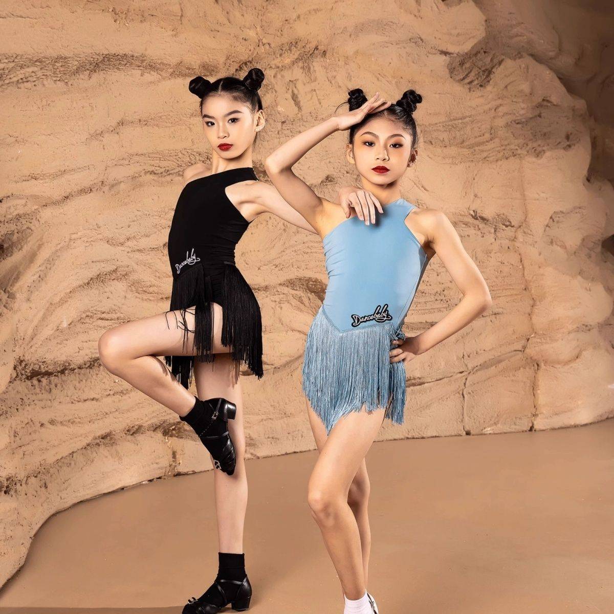 Dancebaby Lin Yihan the same Latin dance service new professional tassel dance skirt dress set DAS192X