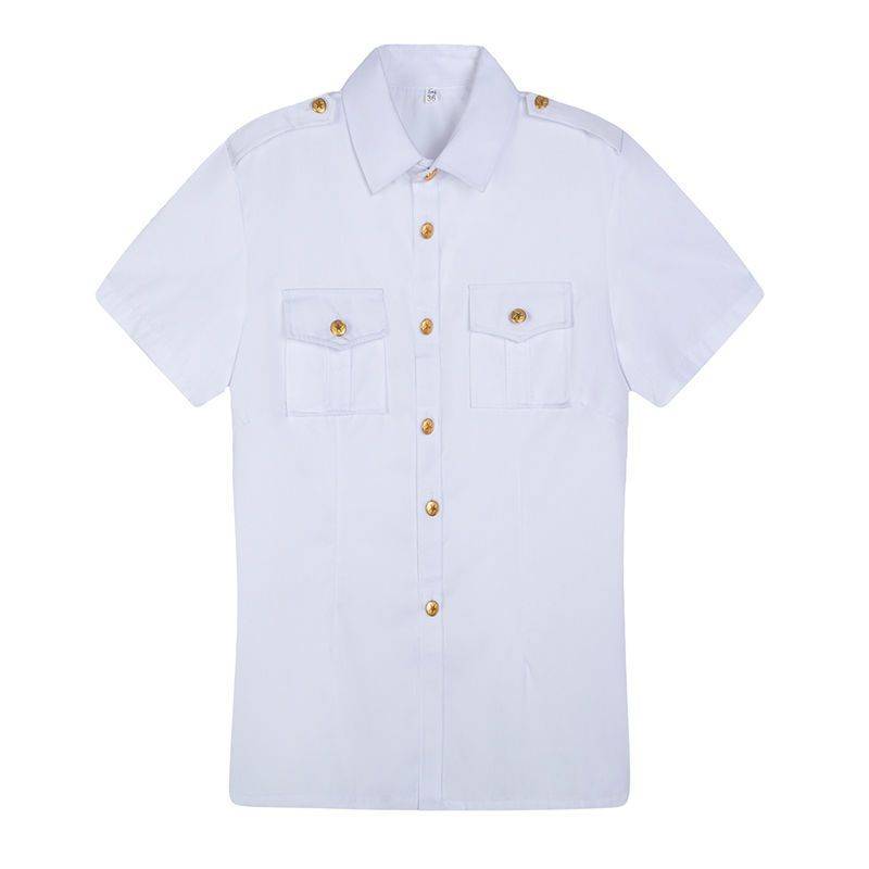 Military Band Dress Shirts Xia Literature Industry Troupe Performance Drum Team Getting Fronters Banner Raise Drum Band Clothing Men