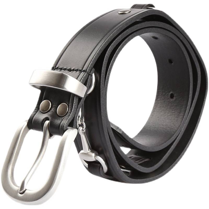 Rocky British equestrian belt head layer cowhide belt stainless steel buckle men and women same type belt 8112010
