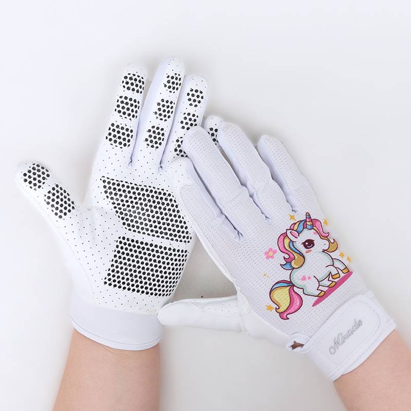 Children's equestrian gloves summer breathable men's non -slip and wear -resistant silicone granules thin horse ride glove women's equestrian equipment