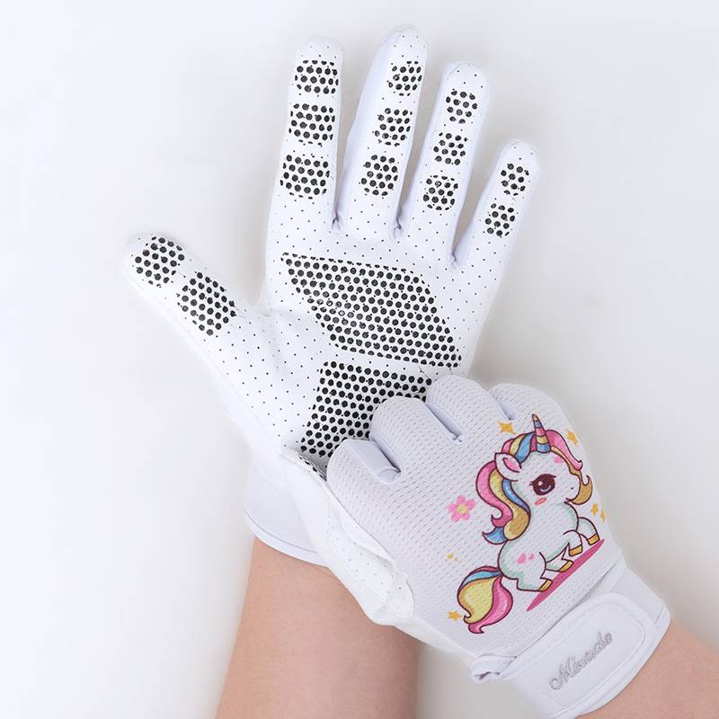 Children's equestrian gloves summer breathable men's non -slip and wear -resistant silicone granules thin horse ride glove women's equestrian equipment
