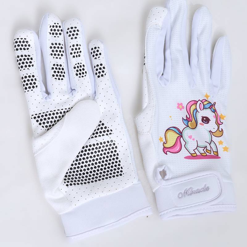 Children's equestrian gloves summer breathable men's non -slip and wear -resistant silicone granules thin horse ride glove women's equestrian equipment