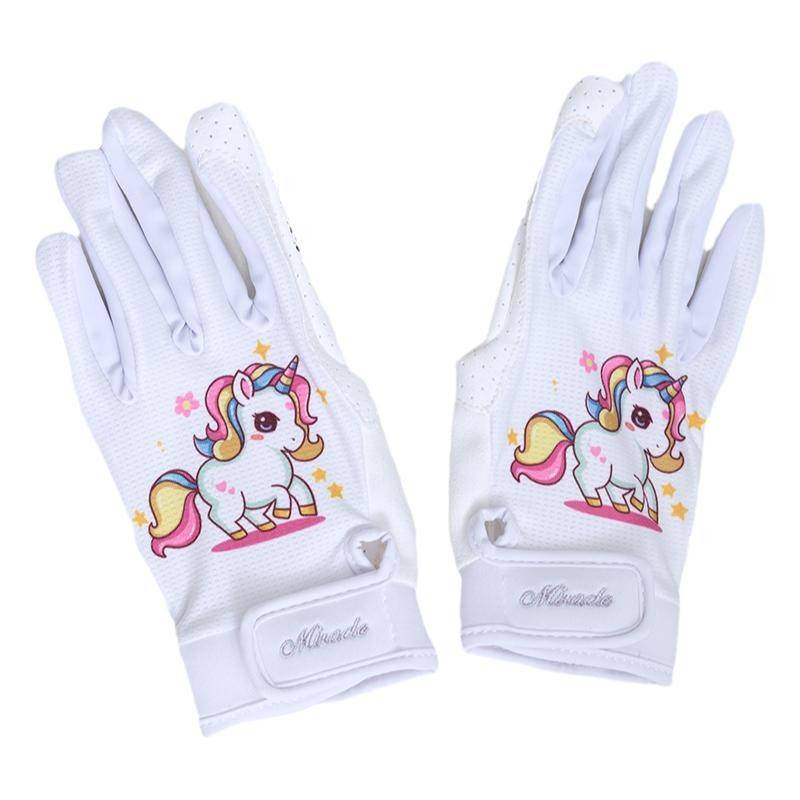 Children's equestrian gloves summer breathable men's non -slip and wear -resistant silicone granules thin horse ride glove women's equestrian equipment