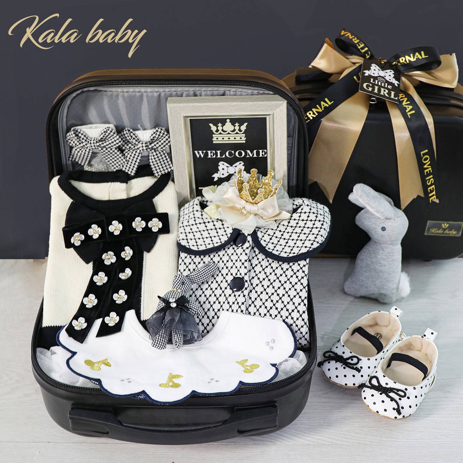 Fresh -born baby clothes Female baby spring and summer foreign style skirt, small incense breeze princess skirt full month, 100 days old gift box