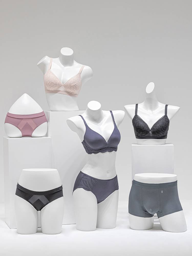 Underwear Model Women's clothing store clothing store half -body bra, men's pants hip model full body fake human body display rack