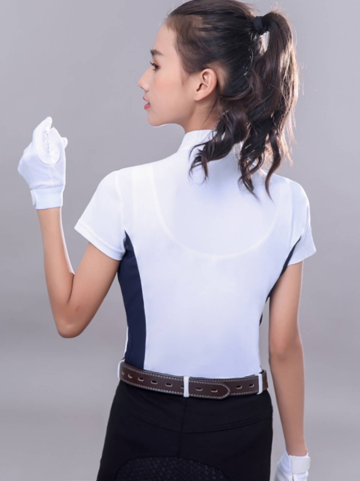 Summer Child Wats T -shirt Speed ​​Dry Riding T -shirt Short -sleeved Top POLO Shirt Equestrian Competition Children's Riding