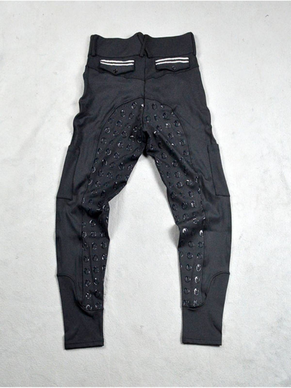 All -silicon Equestnic Pants Knight Equipper Pokes Anti -Smooth Dry Dry Black front zipper riding pants