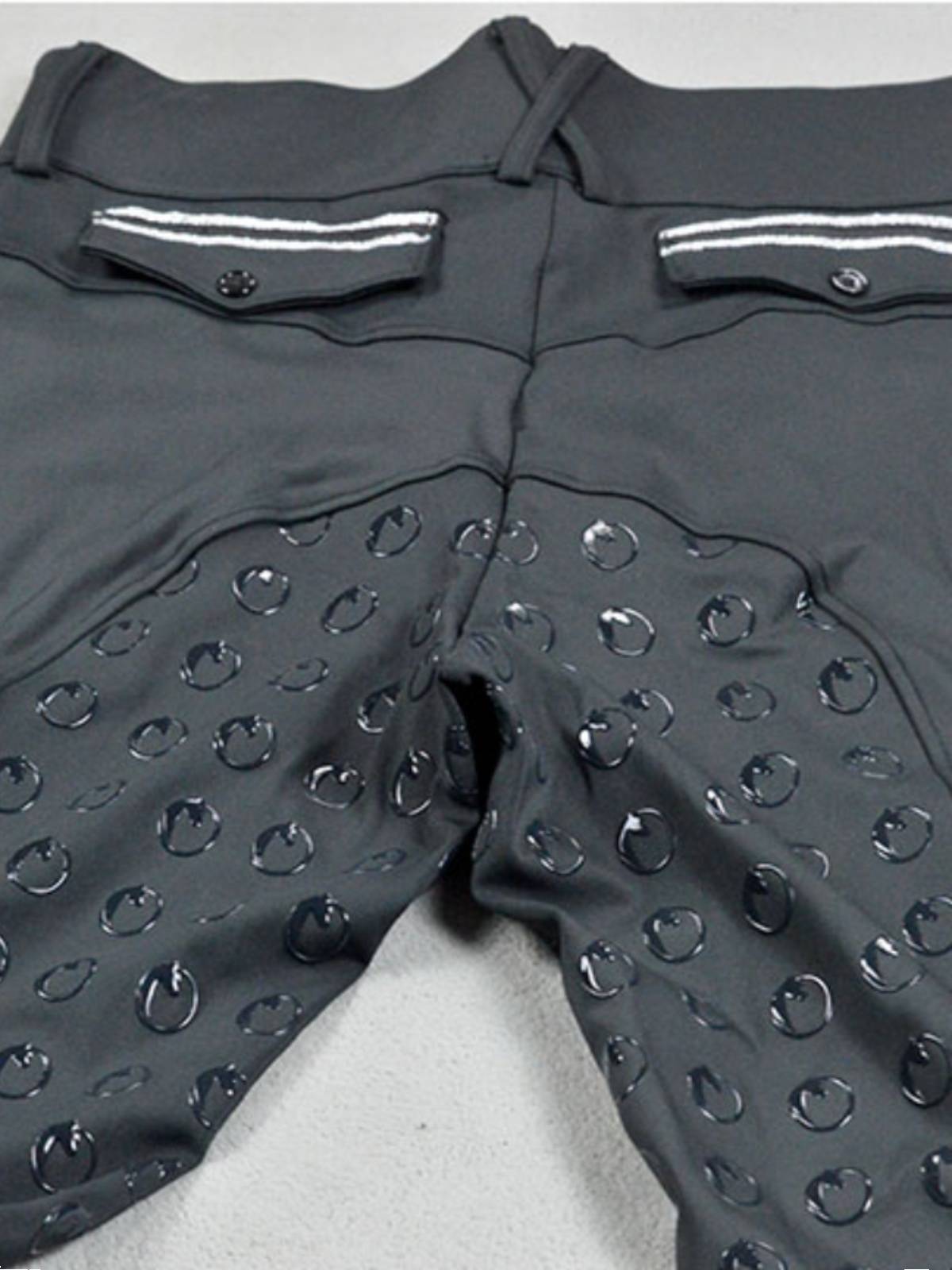 All -silicon Equestnic Pants Knight Equipper Pokes Anti -Smooth Dry Dry Black front zipper riding pants