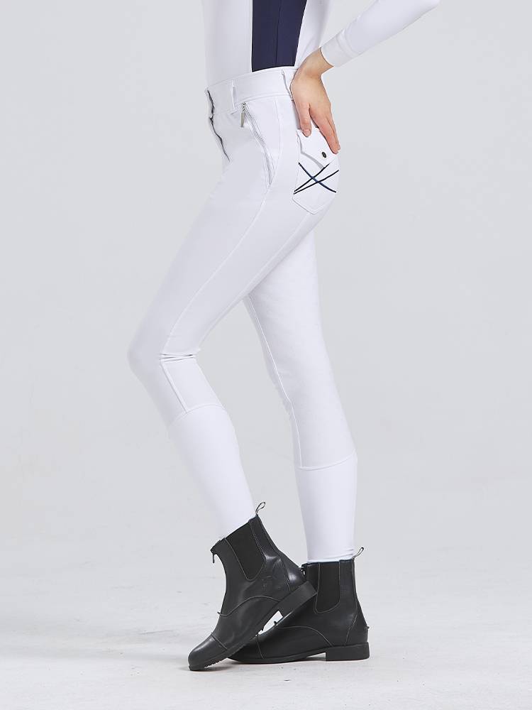 All-silk-pants, horse-pants, horse-pants, white girl, riding suit