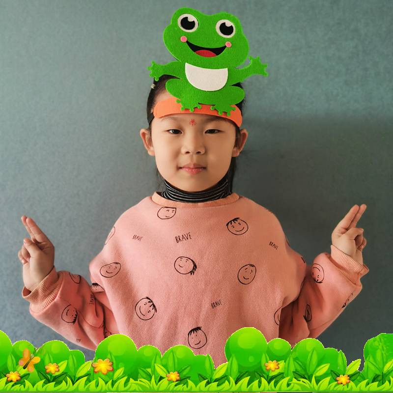 Swan White Goose Head Performance Prop Hat, Children's Character Playing the Small Animal Cartoon Terminal Set Stage