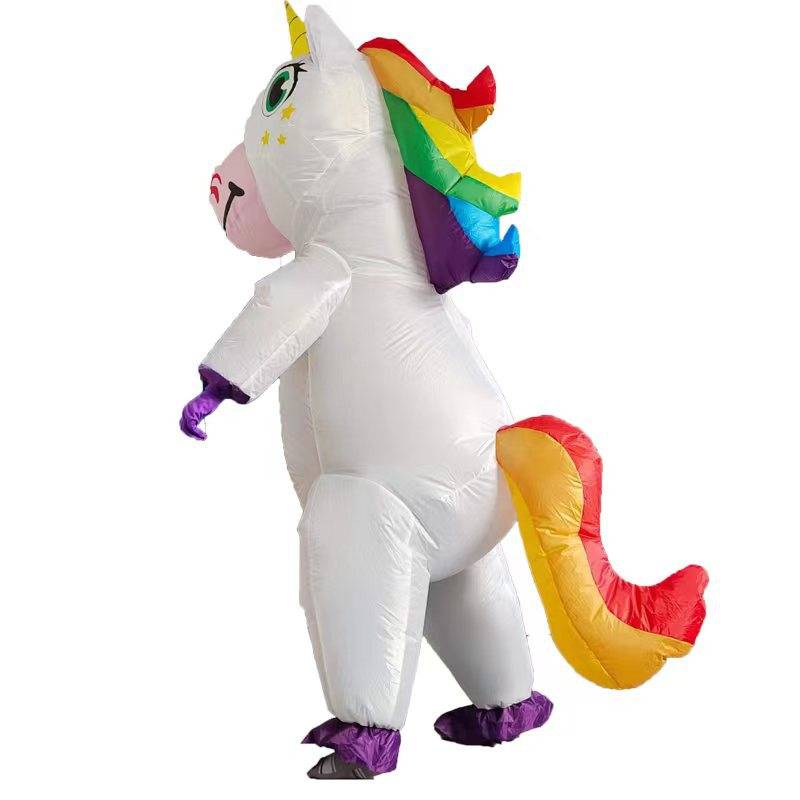 Cross-border sale of Halloween Inflated Clothes and Horses to perform unicorn Inflated Clothes for the Ride of Adult Children