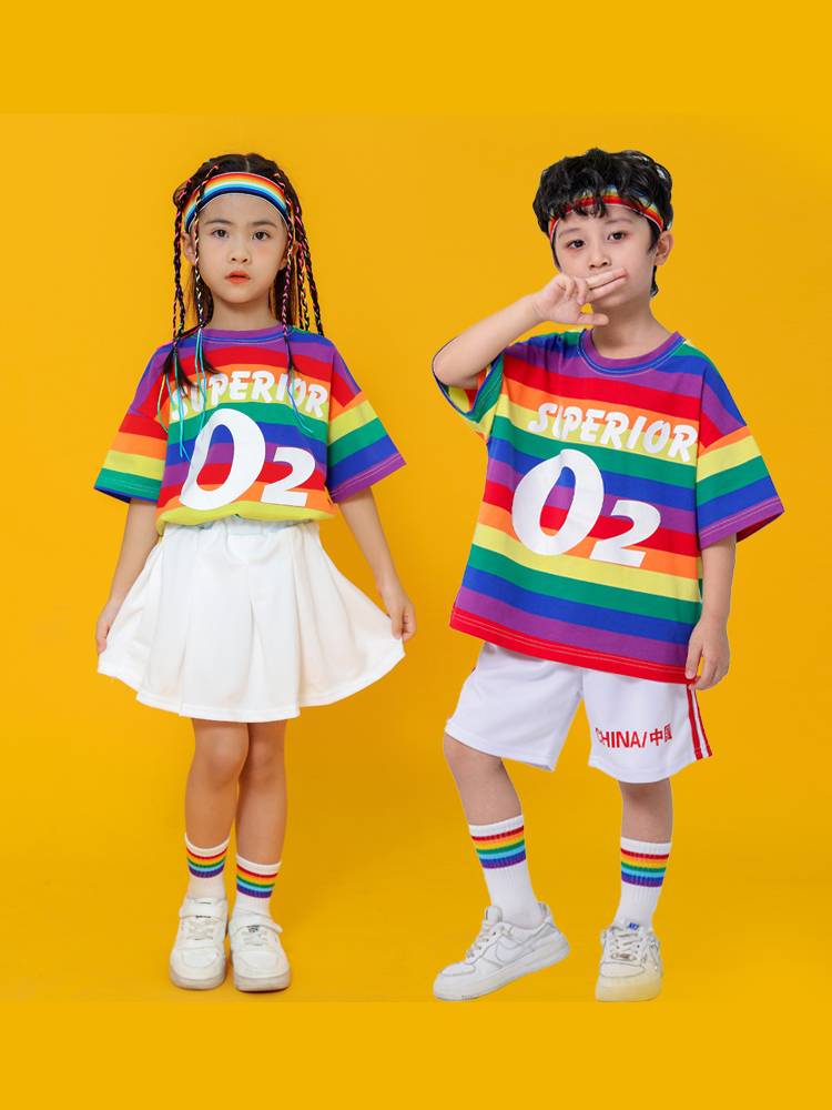 Kindergarten Graduation Performance Services Colorful Liuyi Children's Belt Pants Chorus Performance Primary School Student La La Fuck Dance Service