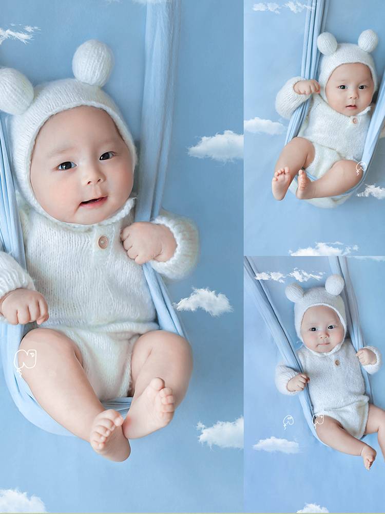 Hundred days of Zhaolong, baby clothing, leased new baby children, 100 -year -old photography props photography sofa