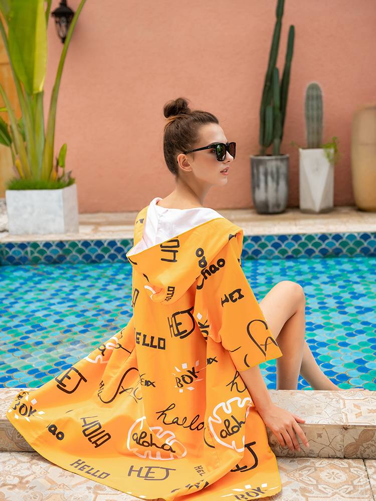Dive bathrobe Speed dry bath, swimming towel, portable coat, cape, men's wearable bath towels, female water absorption towel