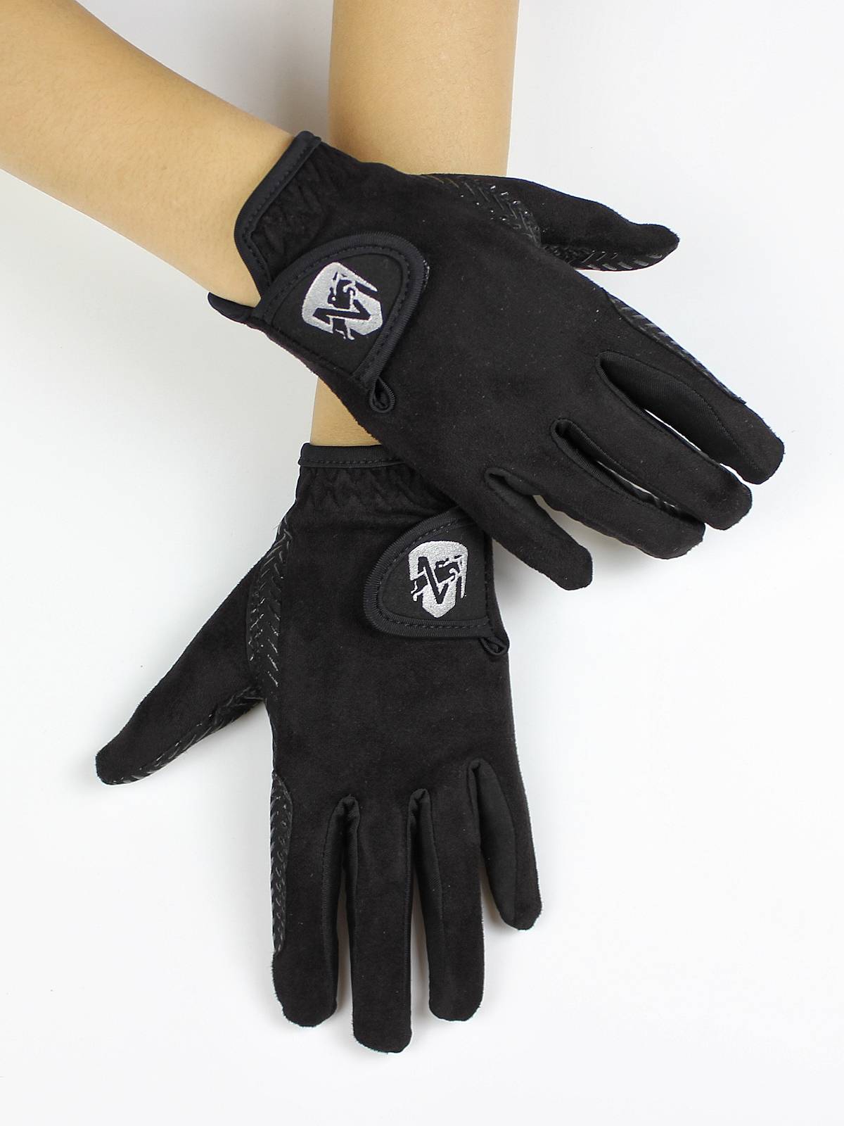 Equestrian gloves for adult boys and girls with velvet and velvet velvet on horse-to-silic silicate